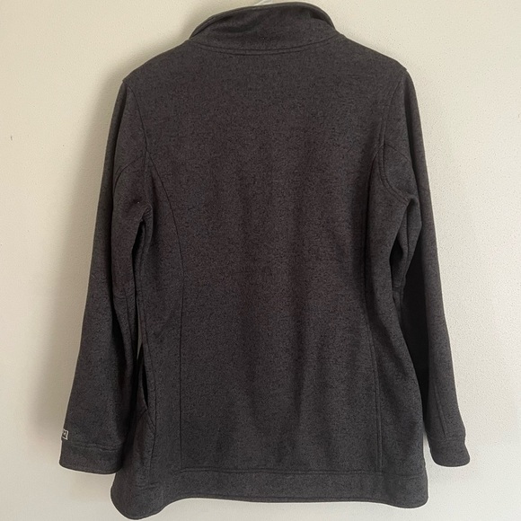 Avalanche Dark Gray Fleece Mid-Length Jacket with Wrap Collar Size Medium - Picture 7 of 8